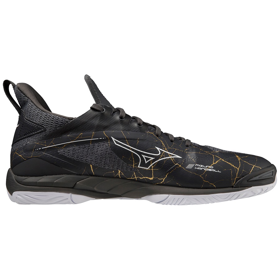 Black / White / Gold Women's Mizuno Wave Mirage 4 Handball Shoes | Philippines-438160