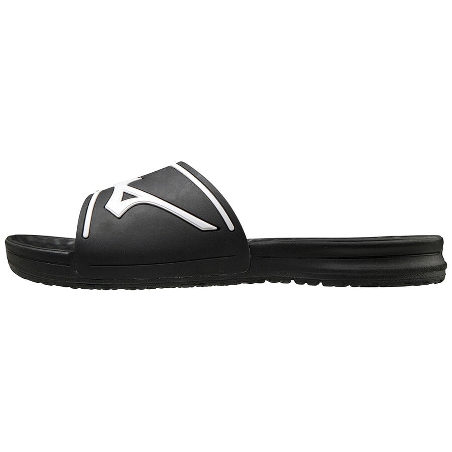 Black / White Men's Mizuno Relax Slide 2 Sliders | Philippines-584973