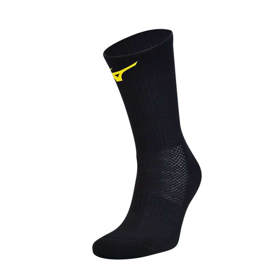 Black / Yellow Women\'s Mizuno Handball pair Sports Socks | Philippines-018597