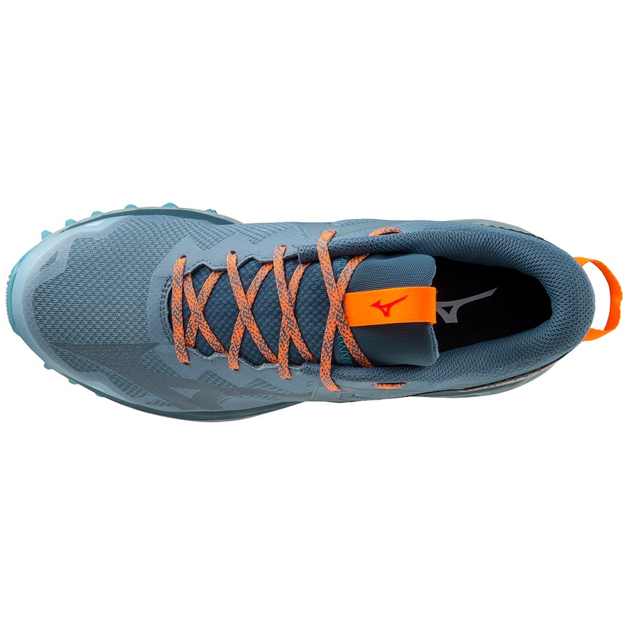 Blue / Blue / Light Orange Men's Mizuno WAVE MUJIN 9 Trail Running Shoes | Philippines-512604