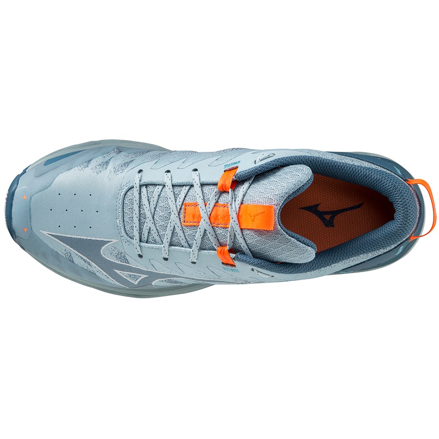 Blue / Light Orange Men's Mizuno Wave Daichi 7 Trail Running Shoes | Philippines-758426