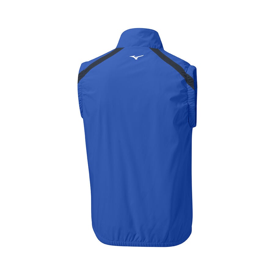 Blue Men's Mizuno Breath Thermo Move Tech Vests | Philippines-185726