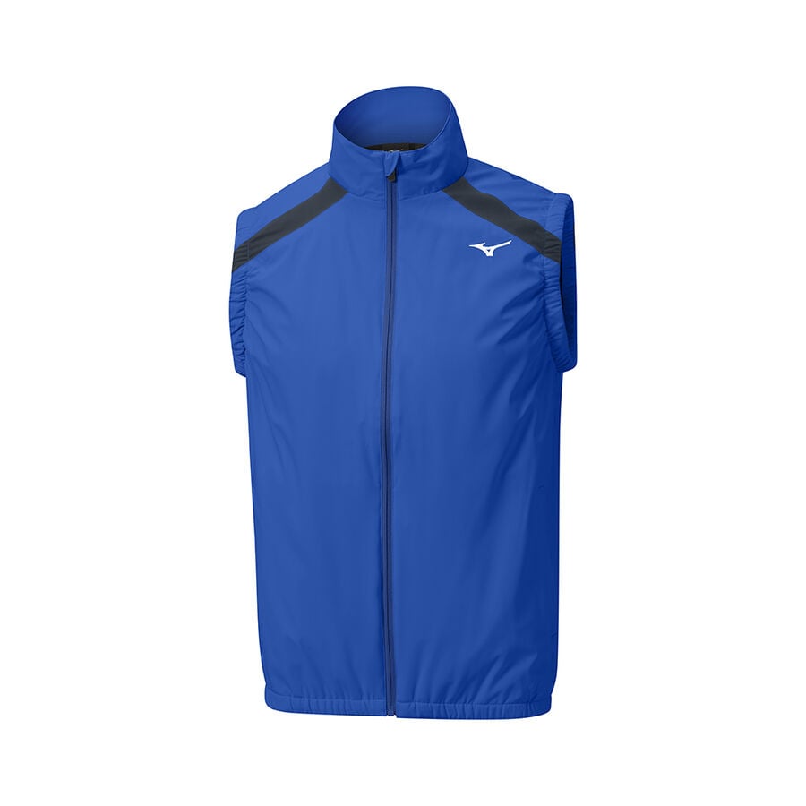 Blue Men\'s Mizuno Breath Thermo Move Tech Vests | Philippines-185726