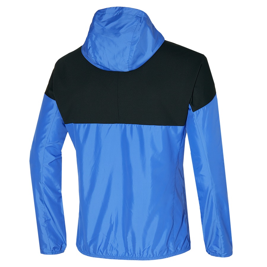 Blue Men's Mizuno Hooded Jackets | Philippines-280563