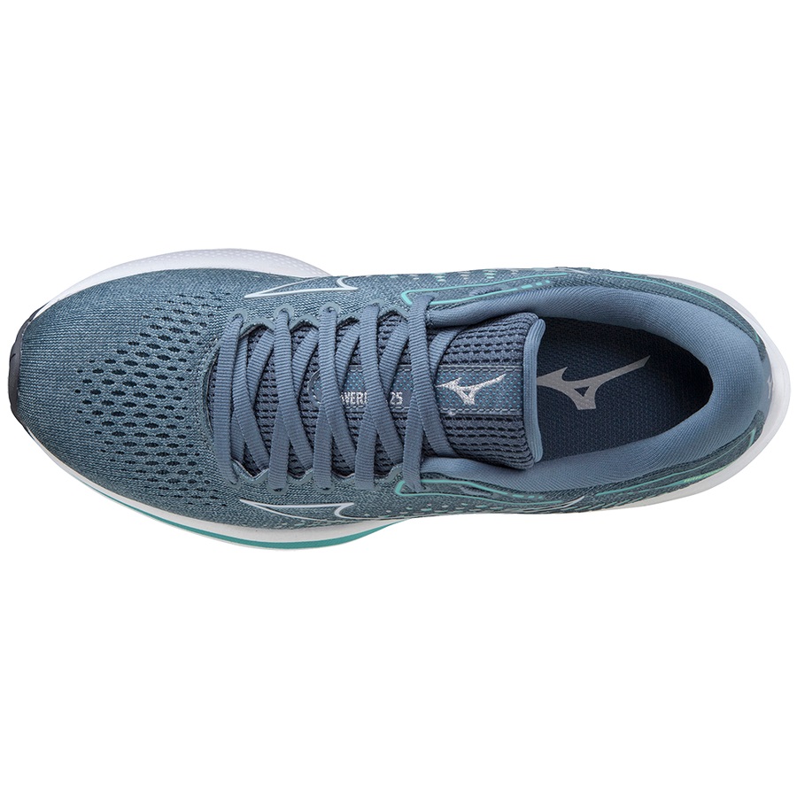 Blue / Turquoise Women's Mizuno Wave Rider 25 Running Shoes | Philippines-325168
