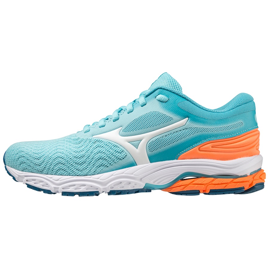 Brown / White / Light Orange Women\'s Mizuno Wave Prodigy 4 Running Shoes | Philippines-920387