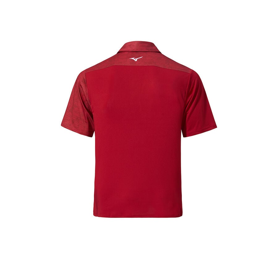 Burgundy Men's Mizuno QD Hazard Bloc Polo Tops | Philippines-379514