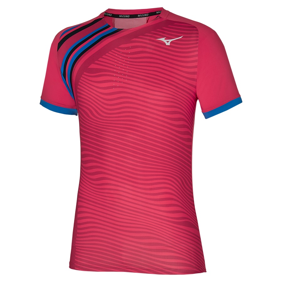 Claret Men\'s Mizuno Shadow Graphic Tee | Philippines-759081