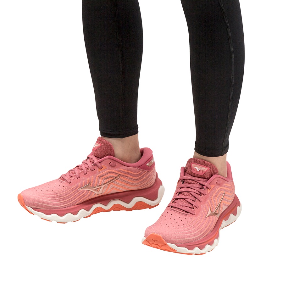 Dark Red / Copper Women's Mizuno Wave Horizon 6 Running Shoes | Philippines-219054
