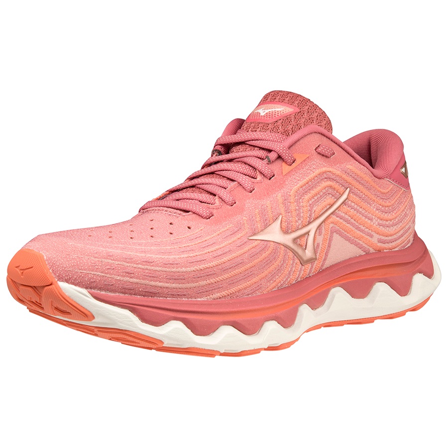 Dark Red / Copper Women's Mizuno Wave Horizon 6 Running Shoes | Philippines-219054