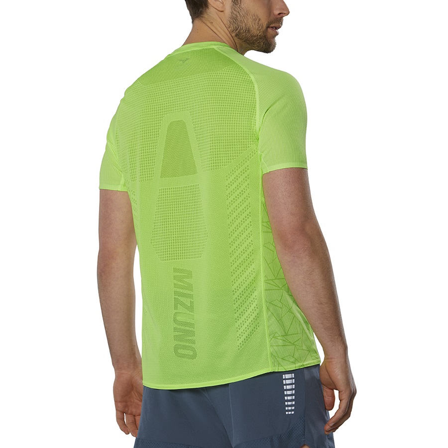 Green Men's Mizuno Aero Tee | Philippines-654301