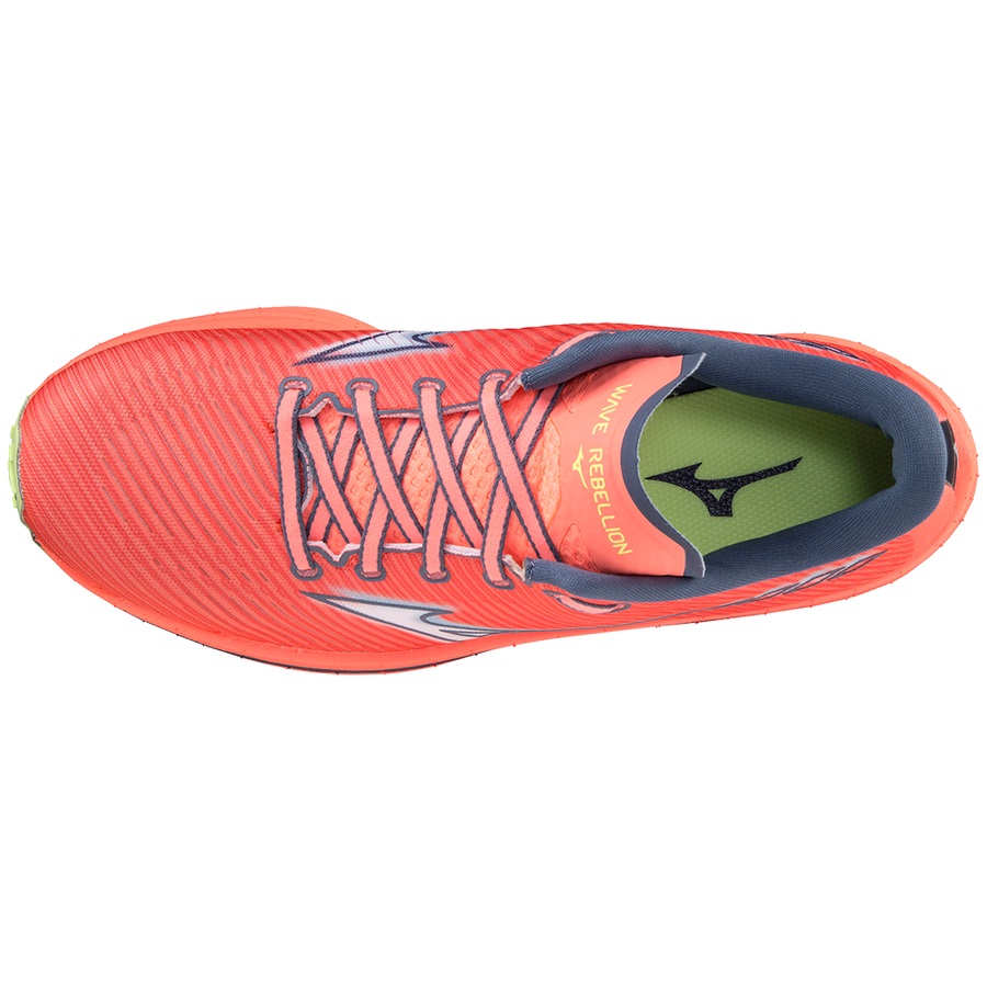 Orange Women's Mizuno Wave Rebellion Running Shoes | Philippines-281340