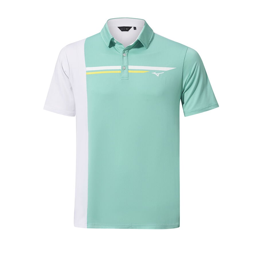 Turquoise Men\'s Mizuno QD Elite Panel Polo Tops | Philippines-387249
