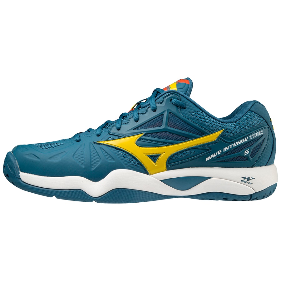 Turquoise Men\'s Mizuno Wave Intense Tour 5 AC Tennis Shoes | Philippines-815490