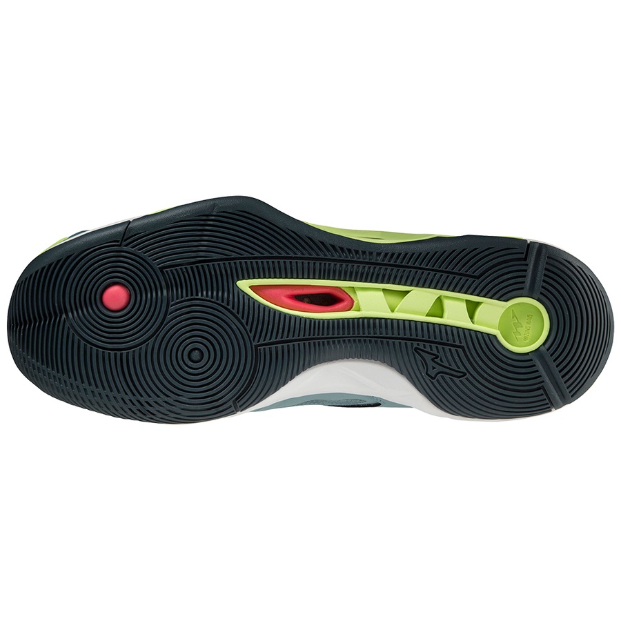 Turquoise Men's Mizuno Wave Momentum 2 Mid Volleyball Shoes | Philippines-834617