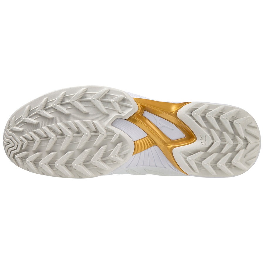 White / Gold Men's Mizuno Wave Panthera Field Hockey Shoes | Philippines-678935