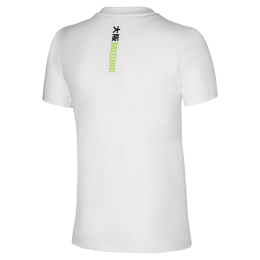 White Men's Mizuno Katakana Tee | Philippines-540973