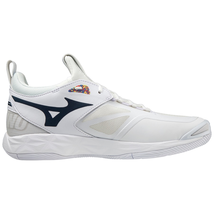 White Men's Mizuno Wave Momentum 2 Volleyball Shoes | Philippines-481652