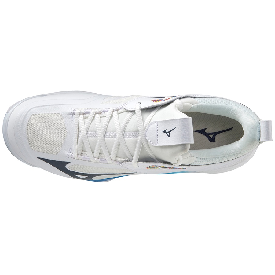 White Men's Mizuno Wave Momentum 2 Volleyball Shoes | Philippines-481652