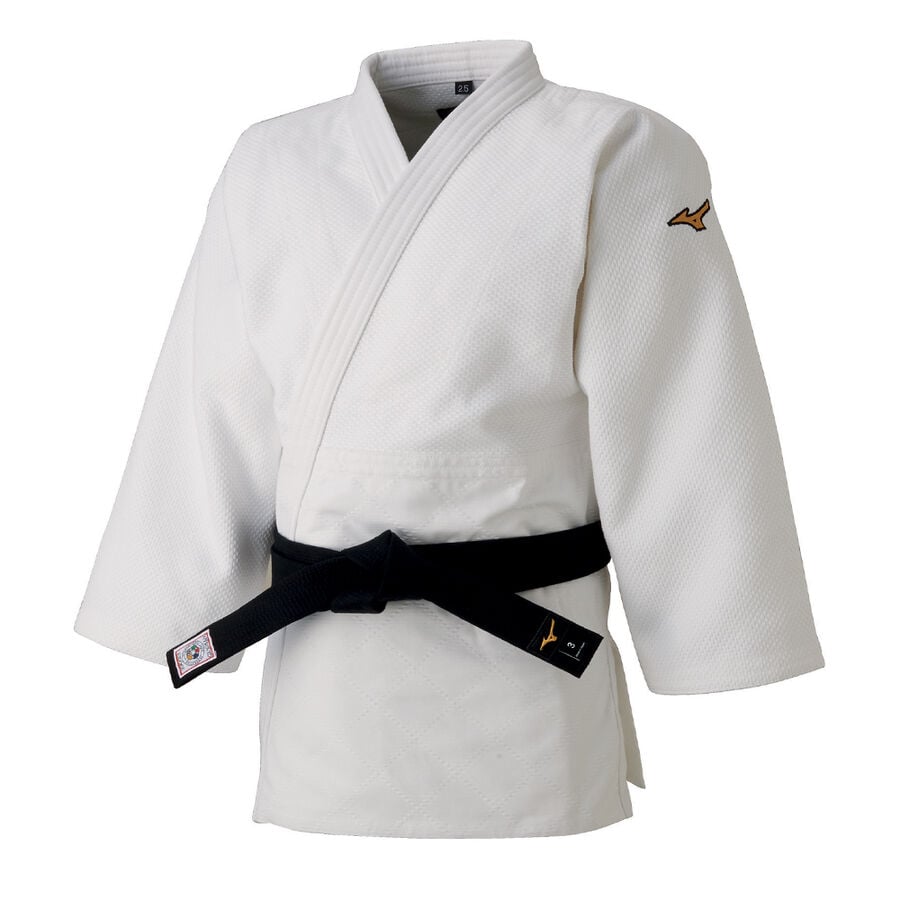 White Men\'s Mizuno Yusho Best IJF Slim-fit Judo Gi | Philippines-796540