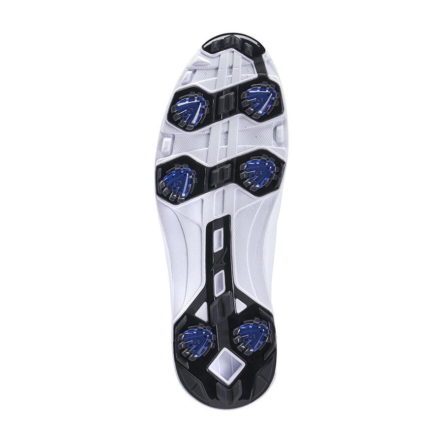 White / Silver Men's Mizuno Nexlite GS Spiked Boa Golf Shoes | Philippines-652391