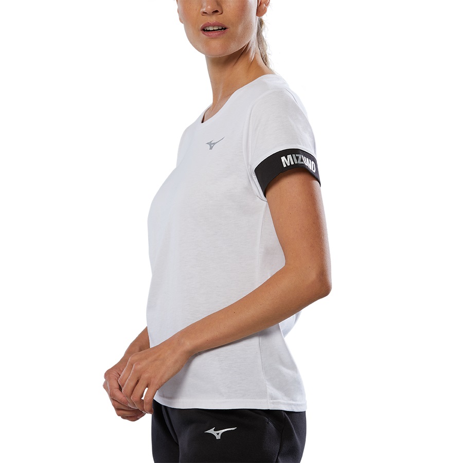 White Women's Mizuno Mizuno Tee | Philippines-910825