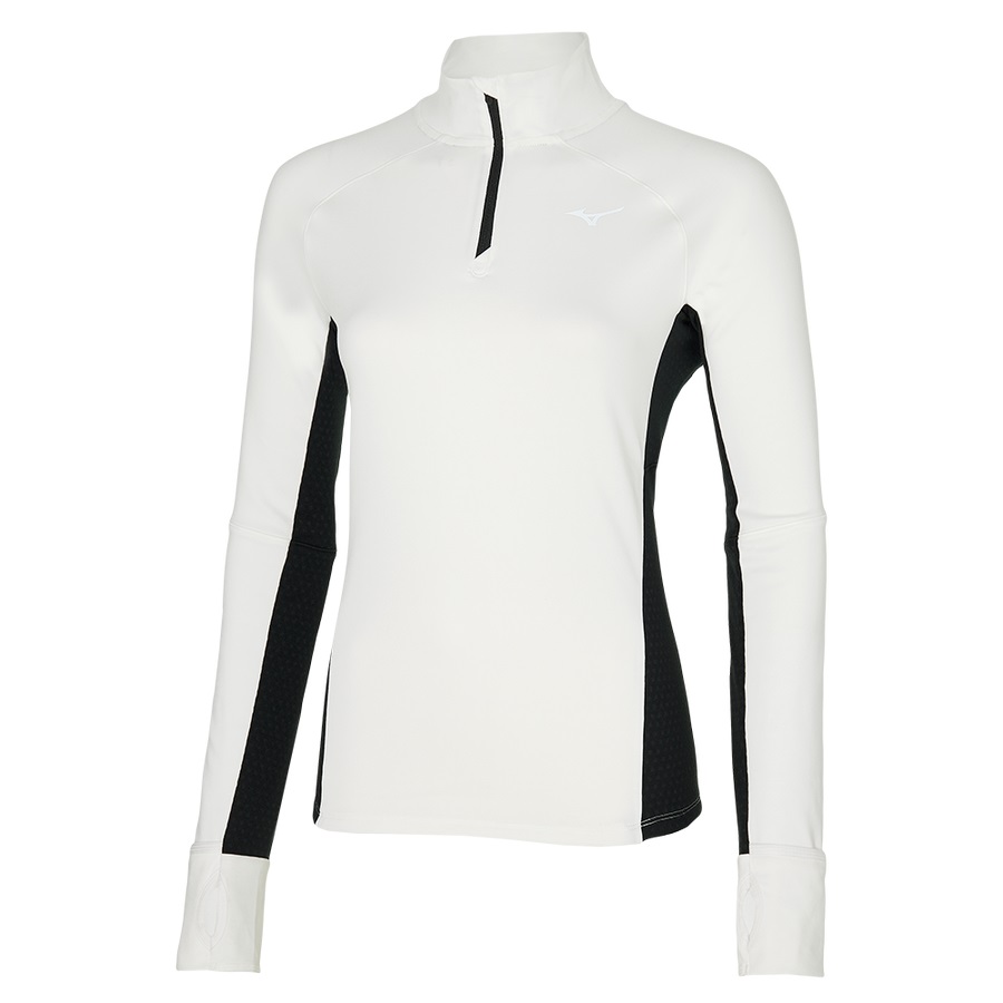 White Women\'s Mizuno Warmalite Hz Tops | Philippines-546082