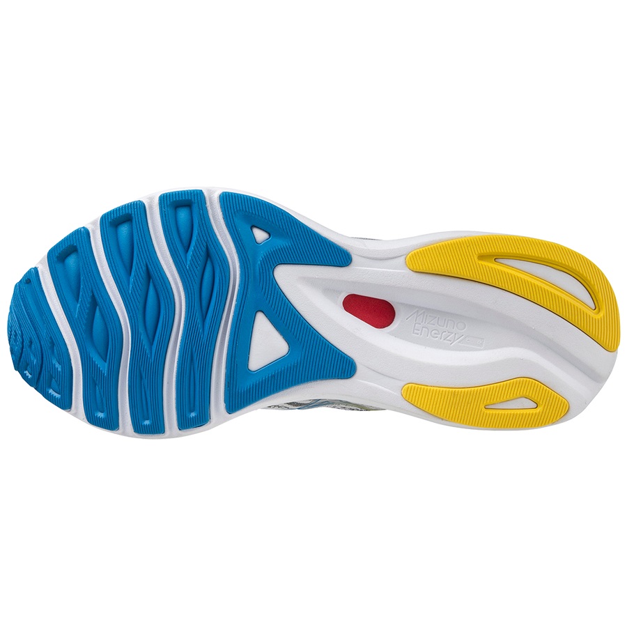 White / Yellow / White / Yellow / Indigo Men's Mizuno Wave Sky 6 Running Shoes | Philippines-521708