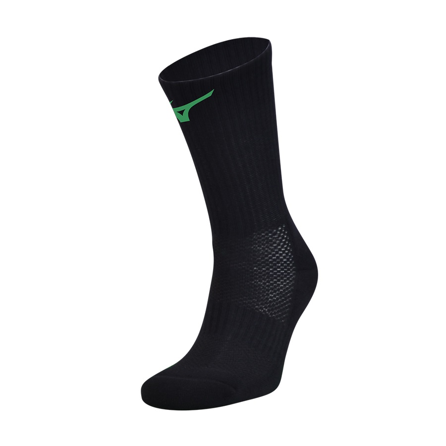 Black / Green Men's Mizuno Handball pair Sports Socks | Philippines-086421