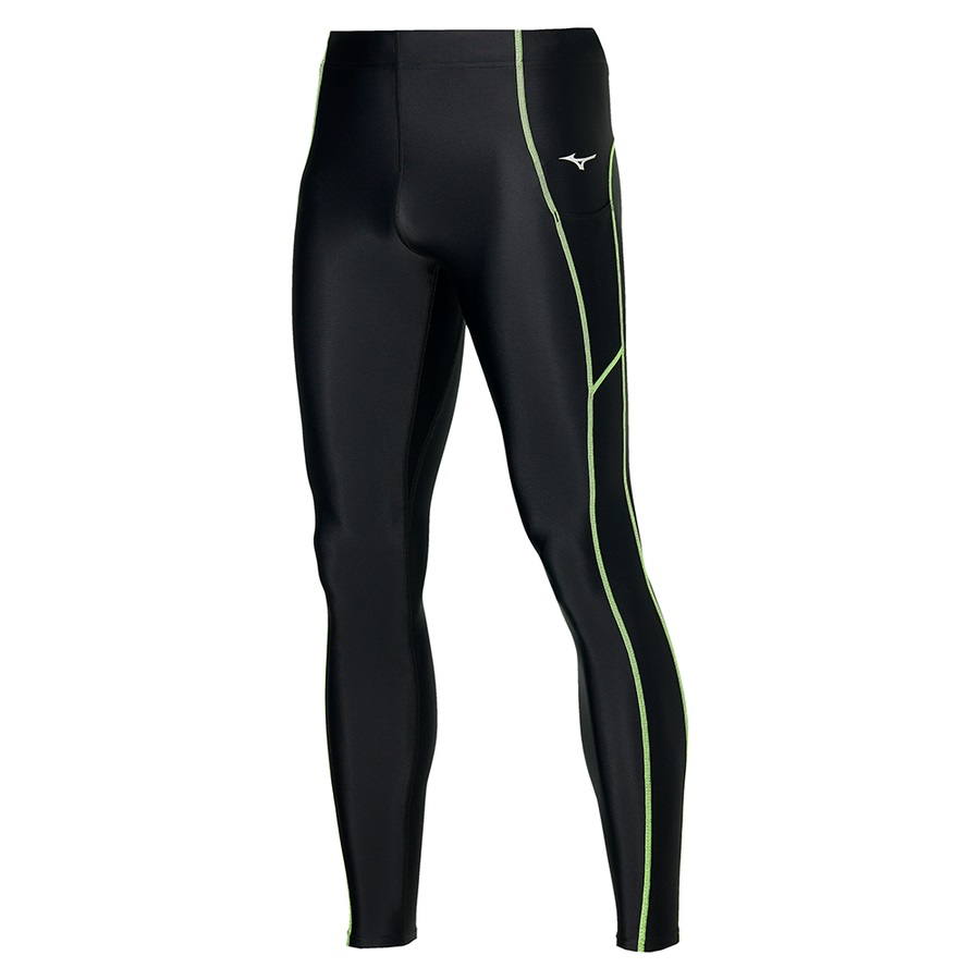 Black Men's Mizuno Core Long Tights | Philippines-092813
