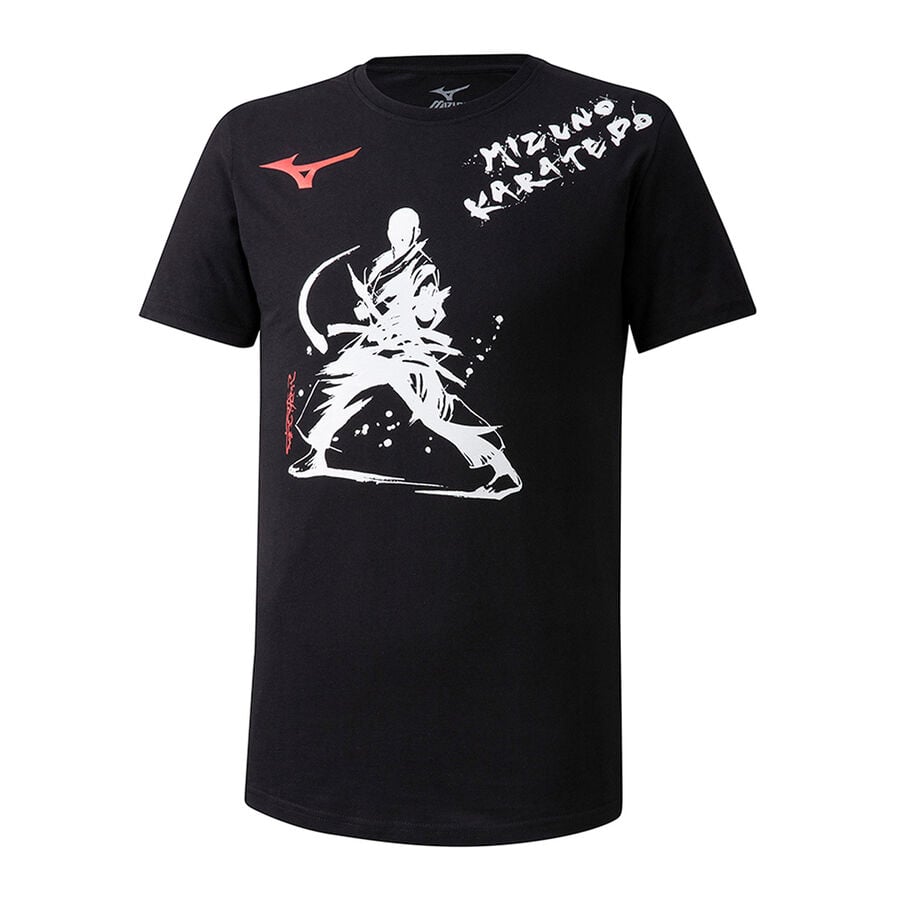 Black Men's Mizuno Karatedo Tee | Philippines-618509