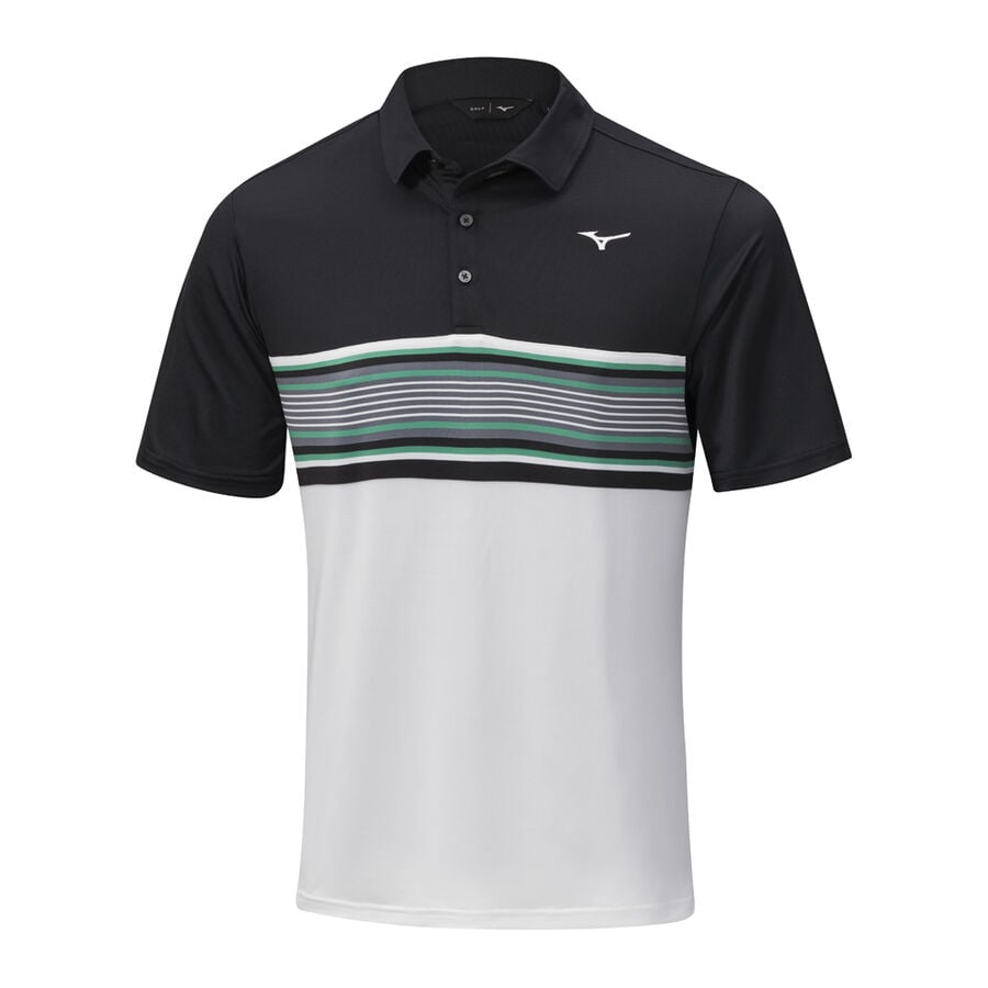 Black Men's Mizuno Quick Dry Oceanic Polo Tops | Philippines-812569