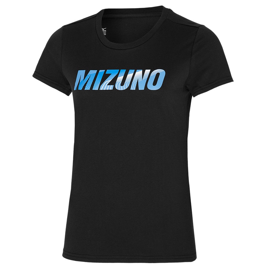 Black Women's Mizuno Graphic Tee | Philippines-152367