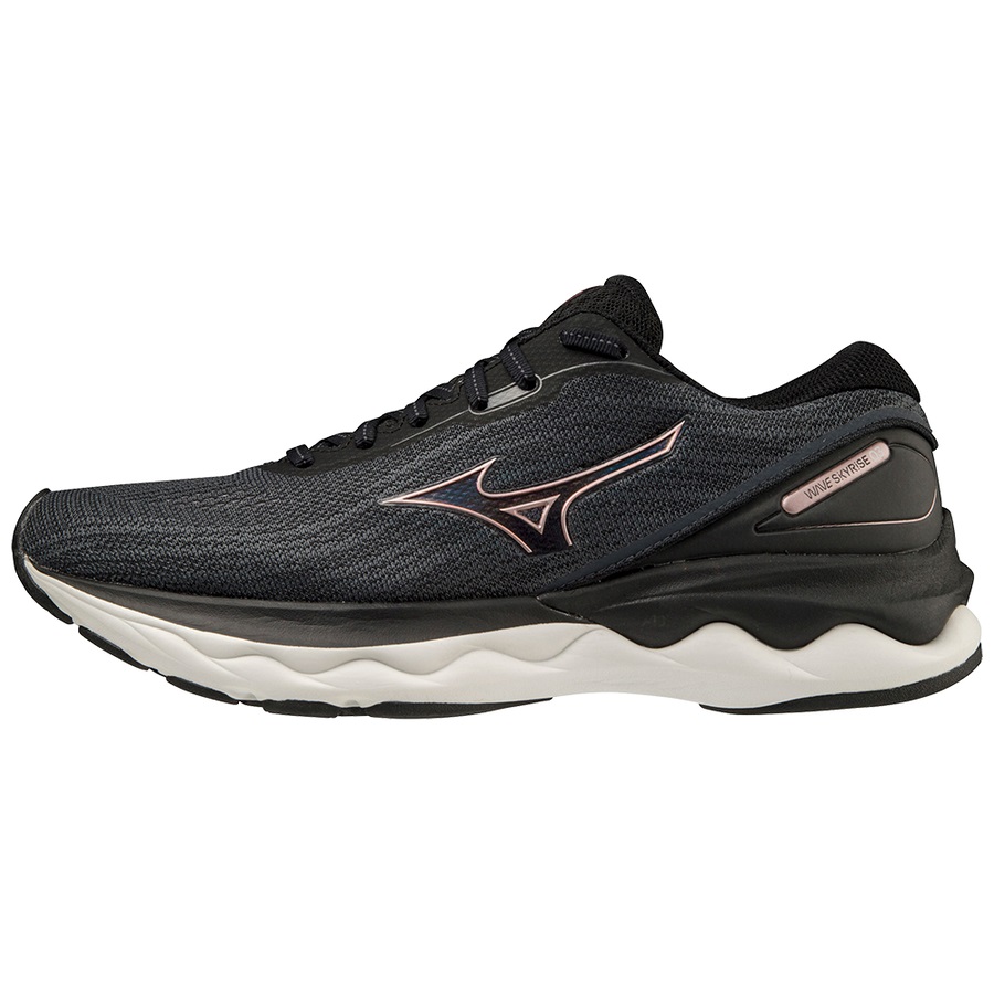 Black Women's Mizuno Wave Skyrise 3 Running Shoes | Philippines-453782
