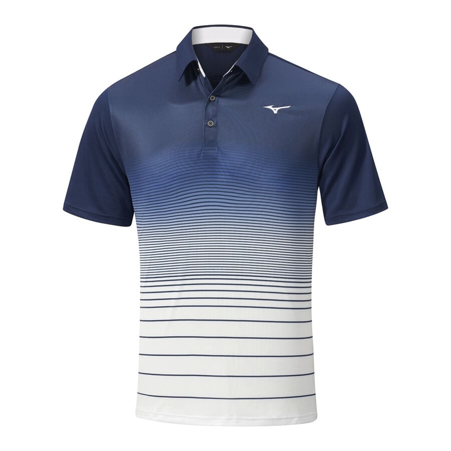 Deep Navy Men's Mizuno Quick Dry Mirage Polo Tops | Philippines-534798