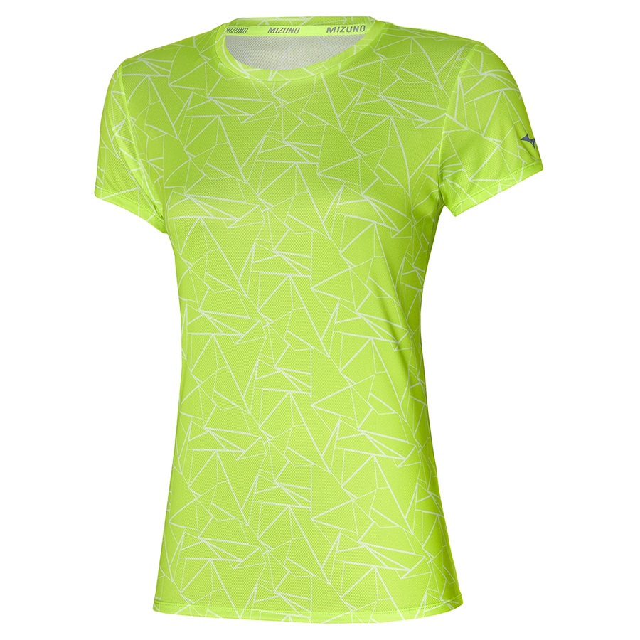 Green Women's Mizuno Core Graphic T-Shirts | Philippines-829601