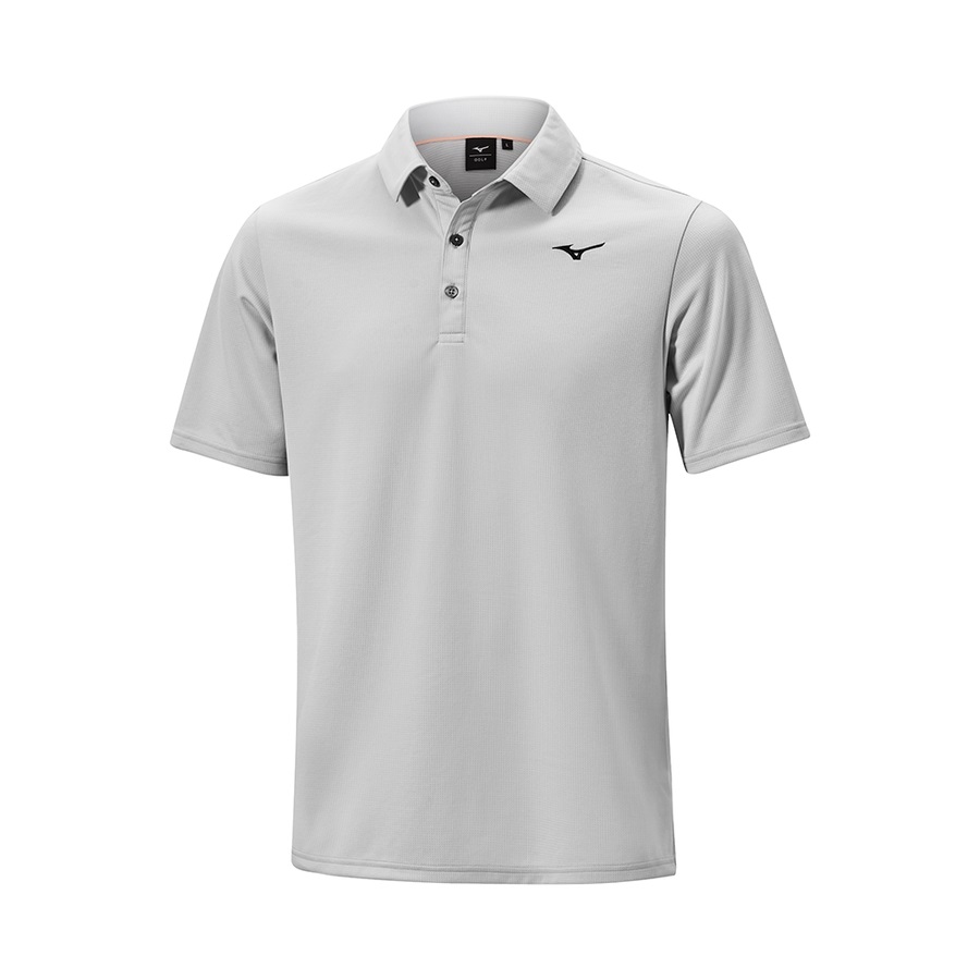 Grey Men's Mizuno BT Winter Polo Tops | Philippines-417269