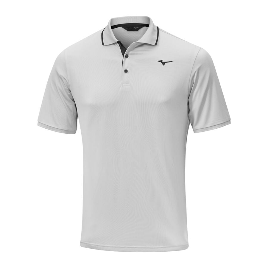 Light Grey Men's Mizuno Move Tech Quick Dry Polo Plus Tops | Philippines-093214
