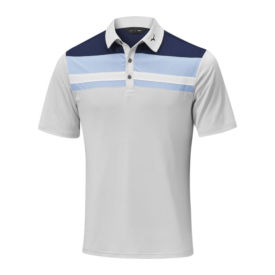 Light Grey Men's Mizuno Quick Dry Citizen Polo Tops | Philippines-904685