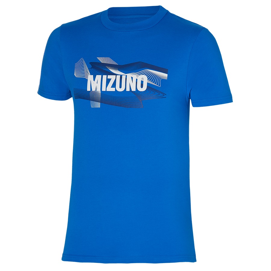 Navy Men's Mizuno Graphic Tee | Philippines-496753