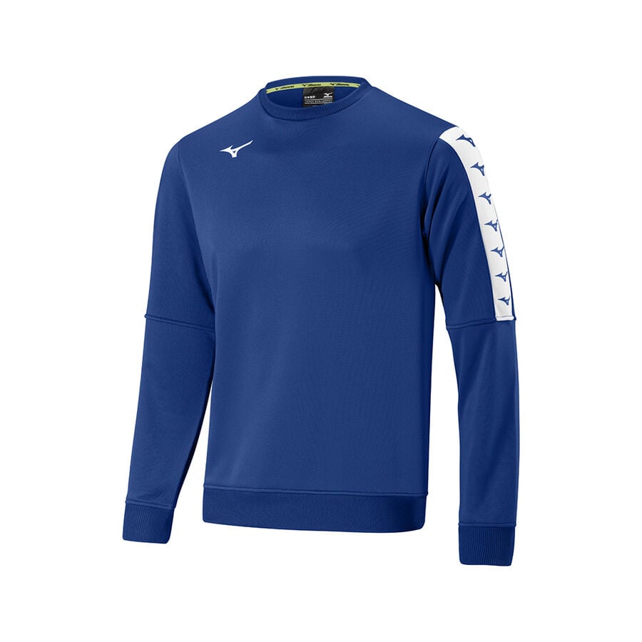 Navy Men's Mizuno Nara Trn Swt Tops | Philippines-613289