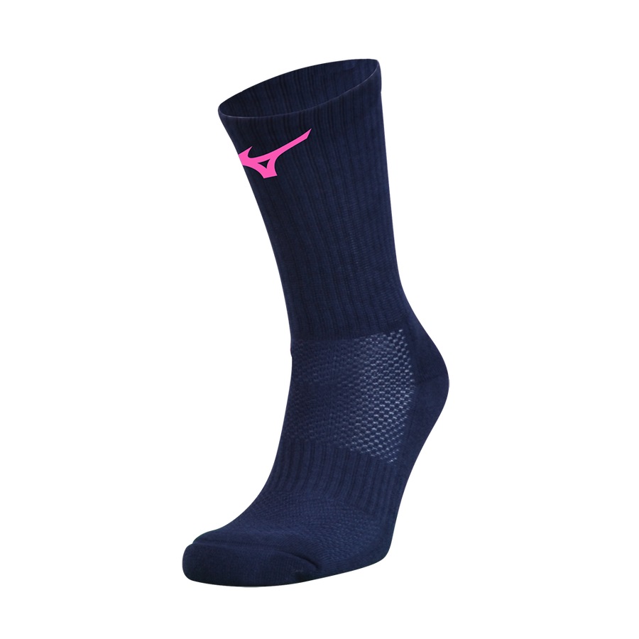 Navy / Pink Women's Mizuno Handball pair Sports Socks | Philippines-362985