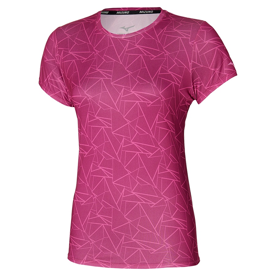 Pink Women's Mizuno Core Graphic T-Shirts | Philippines-540726