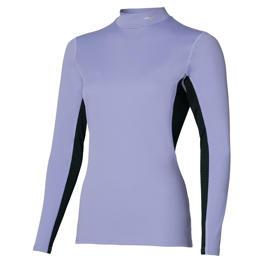 Purple Women's Mizuno Mid Weight High Neck Tops | Philippines-513870