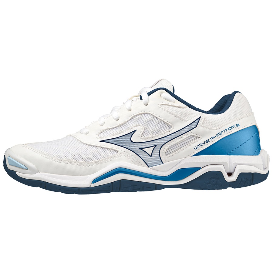 White Women's Mizuno Wave Phantom 3 Handball Shoes | Philippines-761834