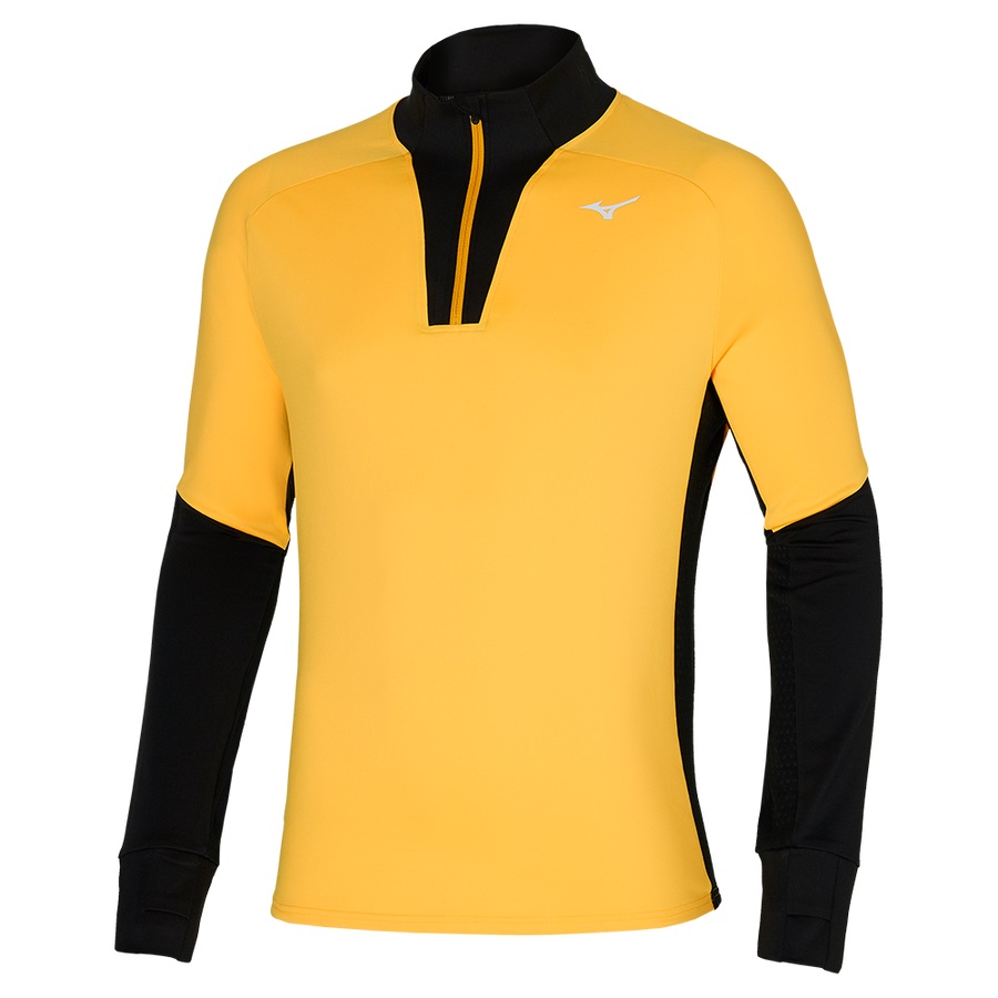 Yellow Men's Mizuno Warmalite Hz Tops | Philippines-841523